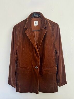 GAP Women's Brown Velvet Blazer Size Large